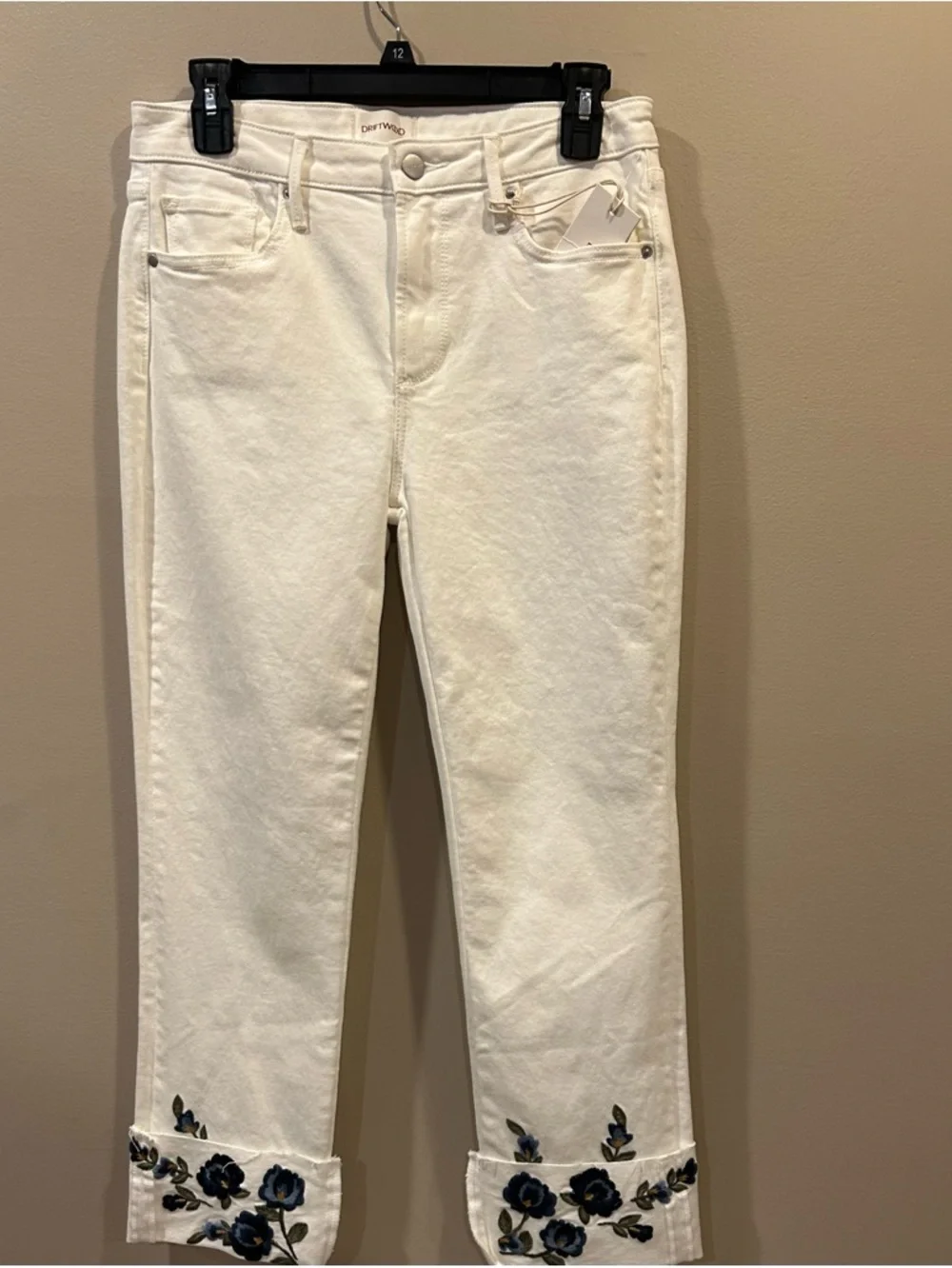 Driftwood Colette X Blue Bouquet High Rise Cropped Jeans